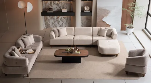 Product img 1, Dante Kanepeli Modern Köşe Koltuk Takımı